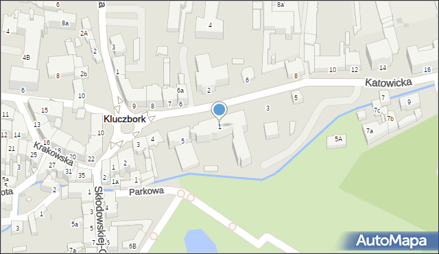 Kluczbork, Katowicka, 1, mapa Kluczbork