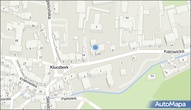 Kluczbork, Katowicka, 2, mapa Kluczbork
