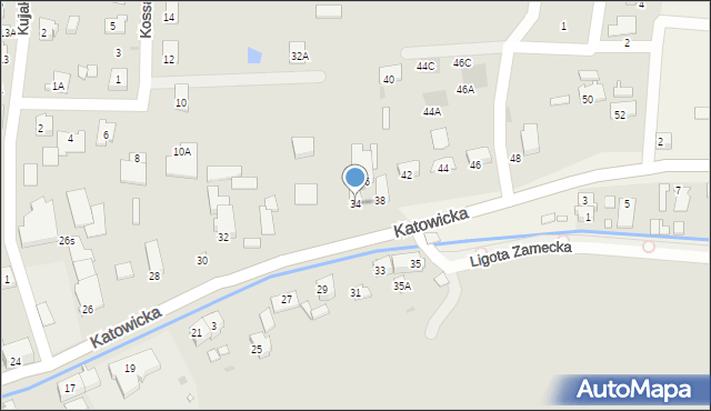 Kluczbork, Katowicka, 34, mapa Kluczbork