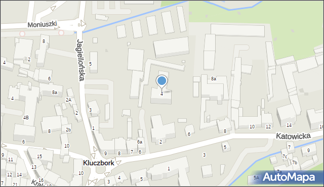 Kluczbork, Katowicka, 4, mapa Kluczbork