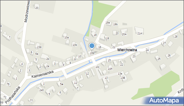 Kluszkowce, Kamieniarska, 10d, mapa Kluszkowce