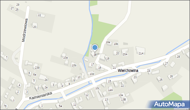 Kluszkowce, Kamieniarska, 18, mapa Kluszkowce