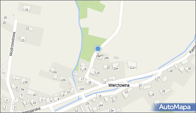 Kluszkowce, Kamieniarska, 19a, mapa Kluszkowce