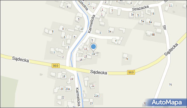 Kluszkowce, Karmelicka, 14, mapa Kluszkowce