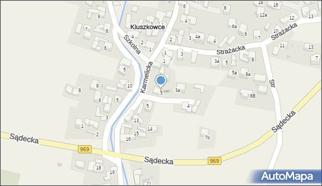 Kluszkowce, Karmelicka, 3, mapa Kluszkowce