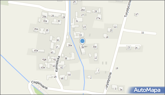 Kluszkowce, Karmelicka, 34, mapa Kluszkowce