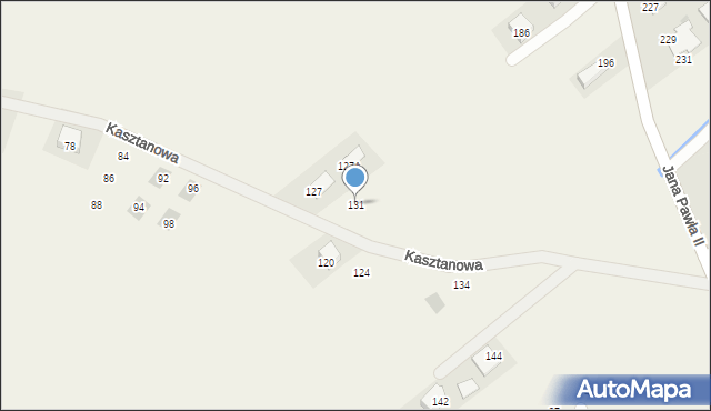 Kobylany, Kasztanowa, 131, mapa Kobylany