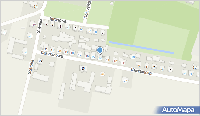 Kołaczkowo, Kasztanowa, 14, mapa Kołaczkowo