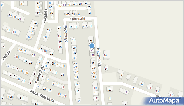 Komorniki, Kaczmarka Ignacego D., 43, mapa Komorniki