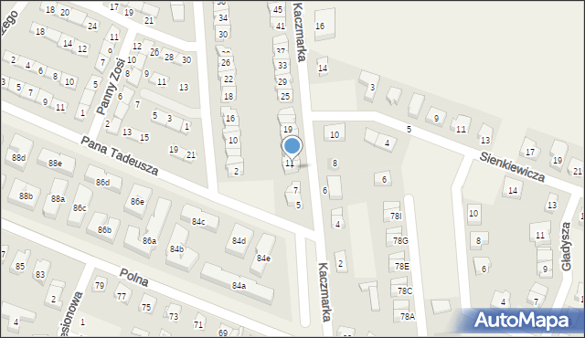 Komorniki, Kaczmarka Ignacego D., 9, mapa Komorniki
