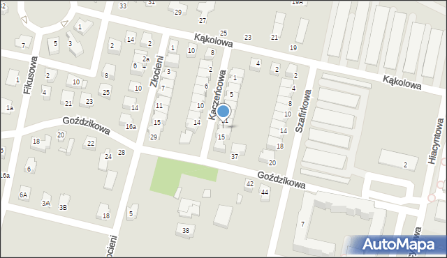 Konin, Kaczeńcowa, 13, mapa Konina