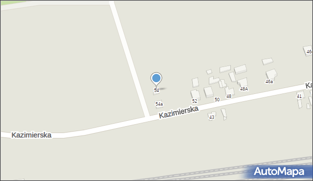 Konin, Kazimierska, 54, mapa Konina