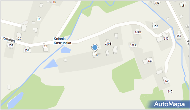 Konradów, Kaszubska Kolonia, 13a, mapa Konradów