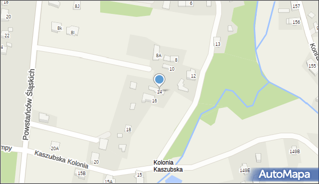 Konradów, Kaszubska Kolonia, 14, mapa Konradów