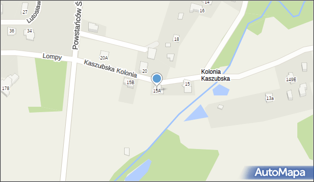 Konradów, Kaszubska Kolonia, 15A, mapa Konradów