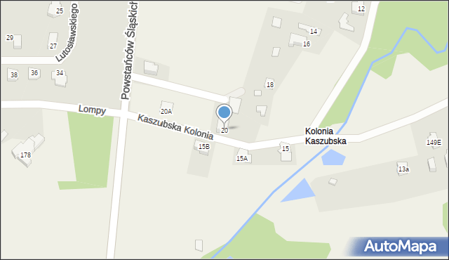 Konradów, Kaszubska Kolonia, 20, mapa Konradów