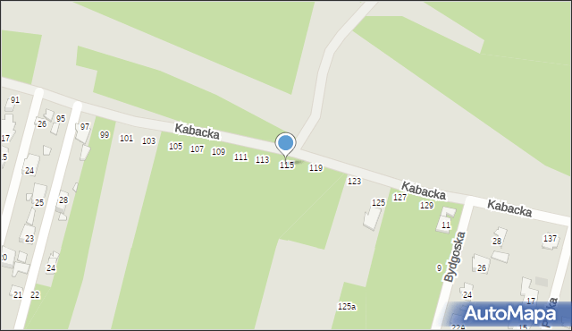 Konstancin-Jeziorna, Kabacka, 115, mapa Konstancin-Jeziorna