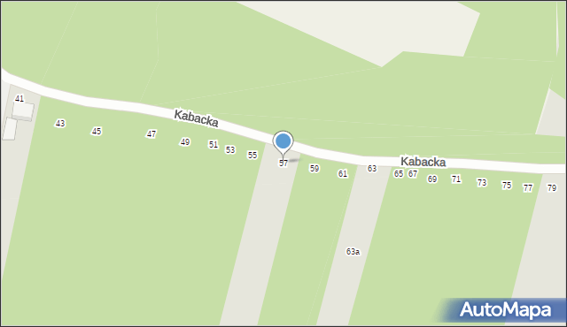 Konstancin-Jeziorna, Kabacka, 57, mapa Konstancin-Jeziorna