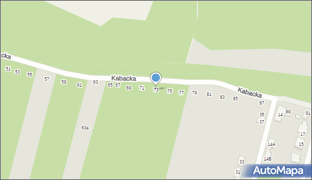 Konstancin-Jeziorna, Kabacka, 73, mapa Konstancin-Jeziorna