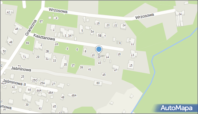 Konstancin-Jeziorna, Kasztanowa, 12, mapa Konstancin-Jeziorna