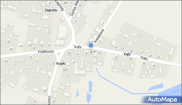 Kopki, Kąty, 10, mapa Kopki