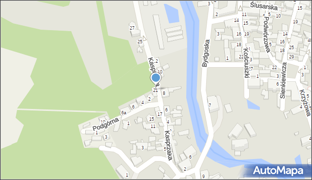 Koronowo, Kasprzaka, 21, mapa Koronowo