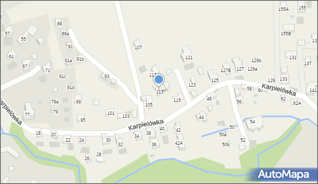 Kościelisko, Karpielówka, 113, mapa Kościelisko