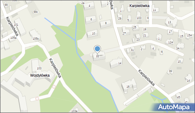 Kościelisko, Karpielówka, 12, mapa Kościelisko