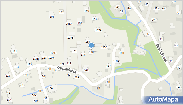 Kościelisko, Karpielówka, 139, mapa Kościelisko