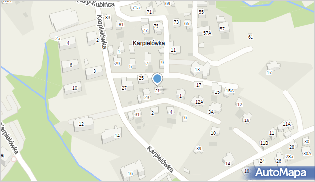 Kościelisko, Karpielówka, 21, mapa Kościelisko