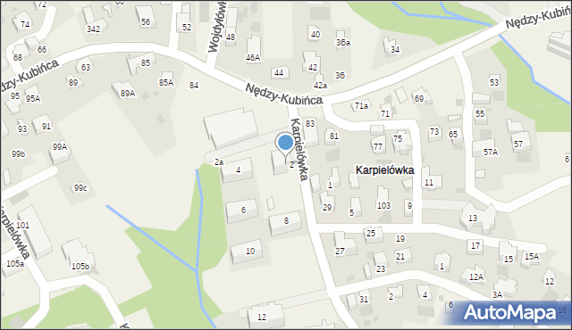 Kościelisko, Karpielówka, 210, mapa Kościelisko