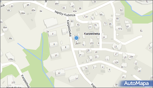 Kościelisko, Karpielówka, 29, mapa Kościelisko