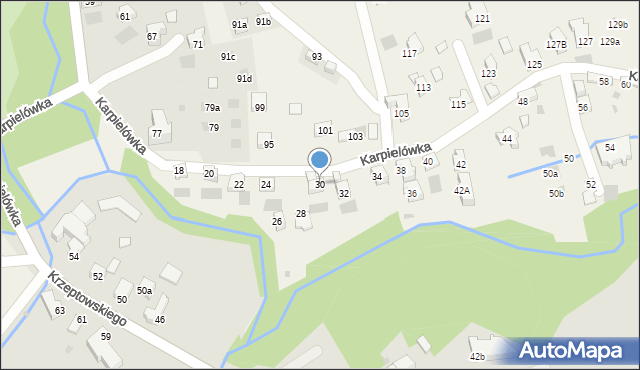 Kościelisko, Karpielówka, 30, mapa Kościelisko