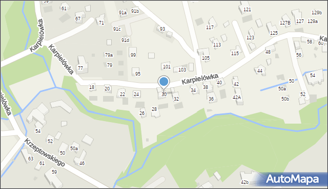 Kościelisko, Karpielówka, 30, mapa Kościelisko