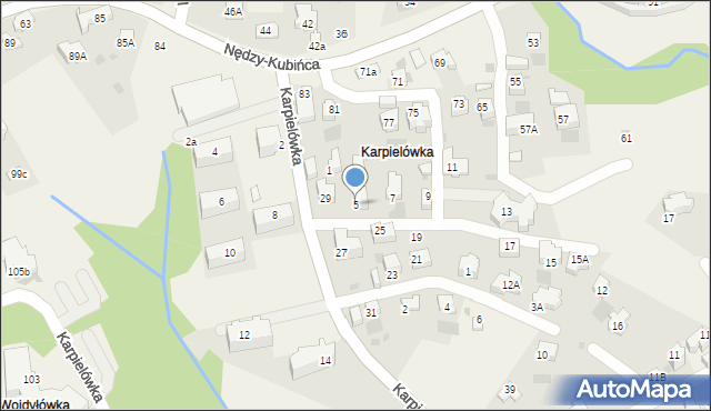 Kościelisko, Karpielówka, 5, mapa Kościelisko