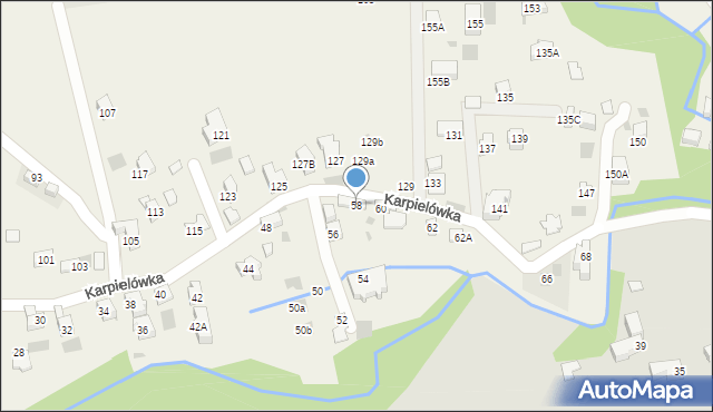 Kościelisko, Karpielówka, 58, mapa Kościelisko