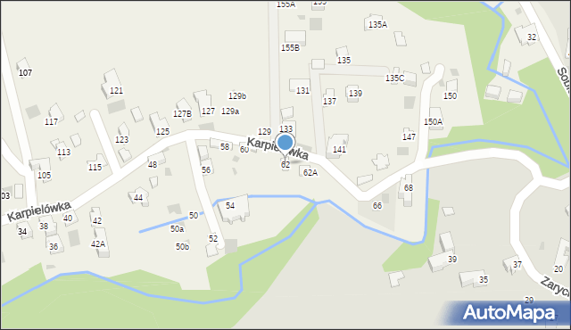 Kościelisko, Karpielówka, 62, mapa Kościelisko