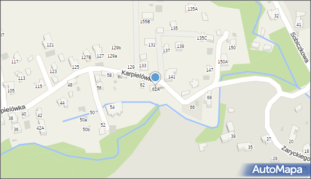 Kościelisko, Karpielówka, 62A, mapa Kościelisko