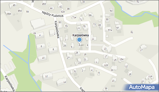 Kościelisko, Karpielówka, 7, mapa Kościelisko