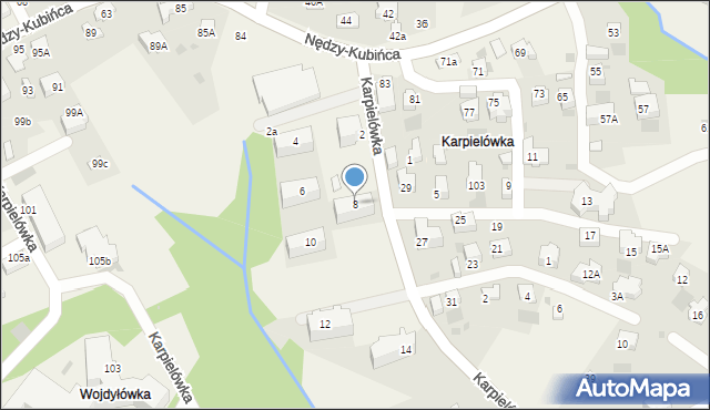 Kościelisko, Karpielówka, 8, mapa Kościelisko