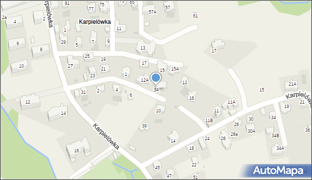 Kościelisko, Karpielówka Boczna, 3A, mapa Kościelisko