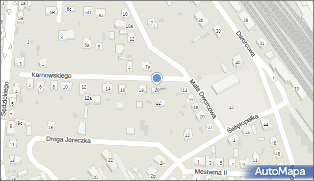 Kościerzyna, Karnowskiego Jana, 20, mapa Kościerzyna