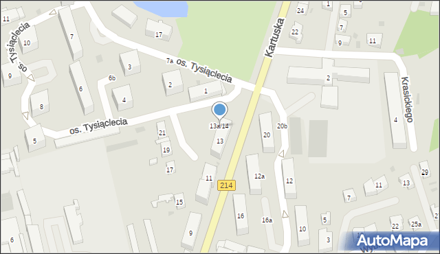 Kościerzyna, Kartuska, 13a/14, mapa Kościerzyna