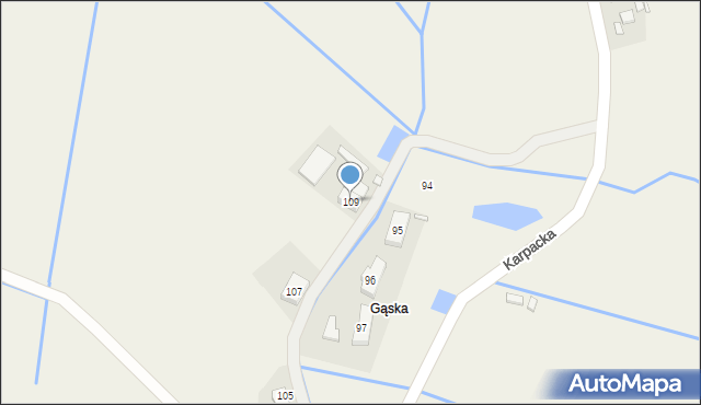 Kostrzyca, Karpacka, 109, mapa Kostrzyca