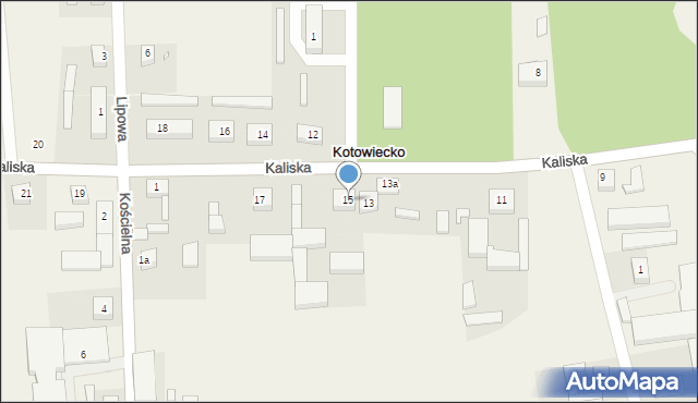 Kotowiecko, Kaliska, 15, mapa Kotowiecko