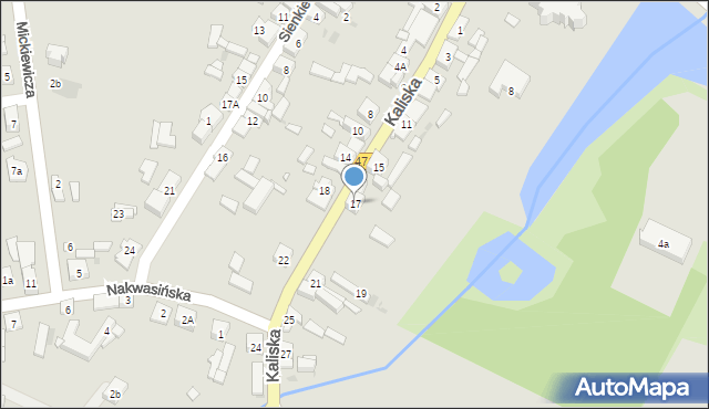 Koźminek, Kaliska, 17, mapa Koźminek