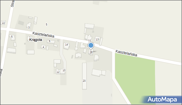 Krągola, Kasztelańska, 16, mapa Krągola