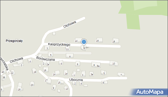 Kraków, Kasprzyckiego Tadeusza, gen., 9, mapa Krakowa