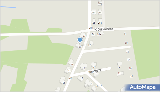 Kraków, Karcza Jana, gen., 31, mapa Krakowa