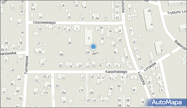 Kraków, Karpińskiego Franciszka, 10b, mapa Krakowa